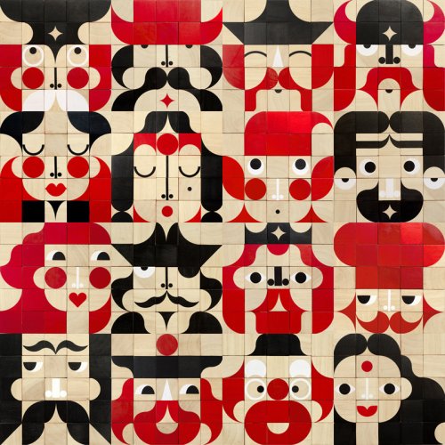 FaceMaker - Jeu de cubes en bois